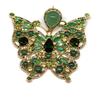 PNG Ciondolo Spilla Due Design in Argento 925 Verde Aventurina Chrome Diopside…