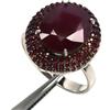 PNG Anello In Argento Sterling 925 Doppio Tono Rosso Ruby Mis. 7.5