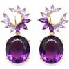 PNG Orecchini In Argento 925 17 X 22 Mm. Amatista Viola E Tanzanite Blu Due Toni