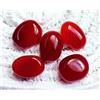 rogem54 42.55 CT / 5 Pezzi Lotto 100% Naturale Rosso Onice Cabochon Loose Gemma Con