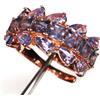 PNG Anello In Argento Sterling 925 Con Iolite Blu Viola E Tanzanite, Mis. 7.5