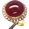 PNG Anello Artigianale In Argento Sterling 925 Ruby Rosso Zircone Bicolore Mis. 7.25