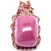 PNG Spilla In Rubino Rosa E Zaffiro Rosa In Argento Sterling 925 17 X 23 Mm