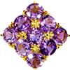 Egemdiamond 925 Anello Argento Sterling Rotondo Ametista Naturale Gemma No USA Import Tasse