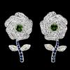 Egemdiamond 925 Orecchini Argento Sterling Rotondo Cromo Diopside Gemma No USA Import Costi