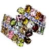 Egemdiamond 925 Anello Argento Sterling Ovale Tormalina Tanzanite Gemma No USA Import Tasse