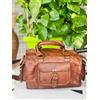 Fatto a mano 13 " Pelle Borsa Palestra Viaggio Bagaglio Borsone Weekend per la Notte Vintage