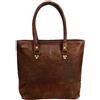 Fatto a mano 16 " Aspetto Vintage Donna Handmade Borsetta pelle Marrone Tote Spalla Carry All