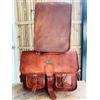 Fatto a mano Borsa Porta PC in Vera Pelle Messenger Verticale Marrone Handmade KPL Retro, 13"