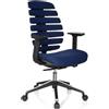 HJH Sedia da ufficio, girevole, ERGO LINE II Blue