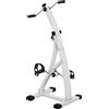 HOMCOM Cyclette a pedali per anziani Acciaio Bianco 40 x 42,5 x 100 cm