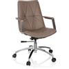 HJH Office Sedia da ufficio, girevole, SARANTO II Macchiato marrone