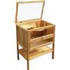 Wiltec Gabbia per roditori Wiltec a 3 livelli, 600 x 400 x 800 mm, in legno, con coperchio incernierato e finestra di visualizzazione, gabbia per piccoli animali per topi gabbia per criceti