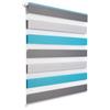 WOLTU Tenda a rullo doppia WOLTU bianco+grigio+turchese: 90x220 cm Dimensioni: 90x220 cm