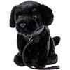 Teddys Rothenburg Labrador peluche nero seduto con guinzaglio 35 cm cane Uni-Toys