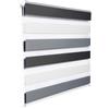 WOLTU Tenda a rullo doppia Bianco+Grigio+Antracite: 70x220cm Dimensioni: 70x220cm