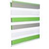 WOLTU DR5615m4, tenda a rullo doppia, tenda Duo Rollo Klemmfix senza forature, tenda a rullo con tirante laterale Easyfix, traslucida e oscurante, bianco+verde+grigio, 65x150 cm