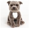 Teddys Rothenburg Pitbull seduto 30 cm grigio cane giocattolo coccolone American Stafford