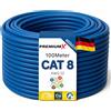 PREMIUM X Cavo di rete PremiumX 100 m CAT 8 Cavo LAN simplex Cavo dati Ethernet