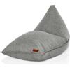 Green Bean Pouf Green Bean® Indoor XXL 150x100x100 cm con imbottitura in perle di EPS - Morbido e avvolgente Lavabile - Cuscino da seduta in tessuto per interni - Grigio