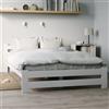 Home Collective Letto in legno 160x200 cm con rete a doghe letto moderno letto pino massiccio struttura letto matrimoniale letto in legno massiccio classico | boho country house testata media bianco