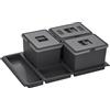 SOTECH Cestino Metropolis PTC22 08050 7F 12+12+12L con coperchio Sistema di rifiuti con mobile estraibile larghezza 80cm
