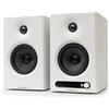 VULKKANO PRO4 Monitor da studio con woofer da 4", Bluetooth, TRS, RCA, AUX, cavo ottico, equalizzatore, bianco