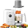 Bear Cuocivapore Bear 6 in 1 con frullatore, robot da cucina premium per alimenti per bambini, cottura a vapore, mescolamento automatico, riscaldamento del latte, disinfezione, funzione autopulente, funzione di pulizia automatica, senza BPA (bianco)