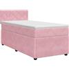 vidaXL Letto a molle con materasso e testata rosa 100 x 200 cm in velluto