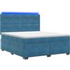vidaXL Letto boxspring vidaXL con materasso e testiera, blu, 140 x 200 cm, in velluto