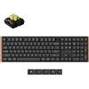 Keychron Tastiera meccanica wireless Keychron K5 Ultra 8K, profilo basso, full-size, RGB, con tasti sostituibili a caldo - layout QWERTY US - colore: bianco (Milk) con tasti in POM a forma di banana