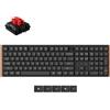 Keychron Tastiera meccanica wireless Keychron K5 Ultra 8K, profilo basso, full-size, RGB, con tasti sostituibili a caldo - layout QWERTY US - colore bianco (Milk) con tasti in POM rossi