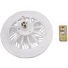 Gettimore E27 ventilatore da soffitto con telecomando luce, ventilatore da soffitto | 3 colori chiari, atmosfera personalizzabile, lettura rilassante divertente, telecomando incluso, presa E27