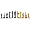 Italfama Scacchi Egizi In Metallo Placcati Oro Argento Re 9.5cm Italy