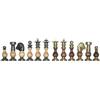 Italfama Pezzi Scacchi Ottone Legno Oro Argento Placcato 7.5cm Re