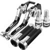 CFSJRXZ Manopole Per Manubrio Con Leve Freno E Frizione Per Moto Per YAMAHA T-MAX TMAX 500 530 2008-2018 Terminali Manubrio Leve Freno Regolabili Per Motociclette(Colore 16)