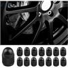 JNNJ 15 Pezzi Tappi Valvola Pneumatici, Cappucci per Stelo Valvola in Alluminio, Auto Ruota Cappuccio Antipolvere, Coprivalvole Bullet per Pneumatici Auto, Accessori per Valvole Pneumatici(Nero)
