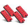 NWpangu Luci di posizione laterali a LED, 3.93'' 12V/24V 8-LED Luci di posizione laterali indicatori, universali per rimorchio, camion, caravan, camper, trattore, bus-4 Pezzi(Rosso)