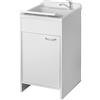 NEGRARI Lavatoio con mobile 45x50 cm bianco con kit di montaggio Negrari 9006K