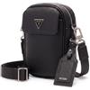 Guess Uomo Mini Tracolla Milano Crossbody Micro Nero | design iconico Guess, scomparto principale capiente, logo signature del brand
