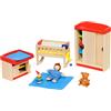 Goki 51905 - Camera dei Bambini, 12 Pezzi, mobili per la casa delle Bambole