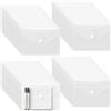 MAKTSAM 100 buste portadocumenti in plastica trasparente formato A6, con bottone a pressione, 16 x 11,5 cm, per ufficio e organizzazione di documenti