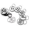 Aspire 1-50 Portachiavi Numerati in ABS, Portachiavi con Targhette Identificative