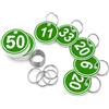 Aspire 1-50 Portachiavi Numerati in ABS, Portachiavi con Targhette Identificative