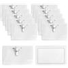 SARAHLOUISEJENKINSLTD 10 Pezzi Porta Badge in Plastica Trasparente, 90 x 56 mm, Badge Portanome con Clip e Spilla，Porta Cartellino Orizzontale Clip per ufficio, scuola, viaggi