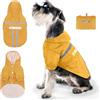 PETCUTE Impermeabile Cane Cappotto Impermeabile per Cane Mantella Pioggia per Cani di Medie Grandi Dimensioni con Cappuccio Riflettenti Ultraleggero e Impermeabile