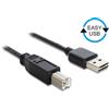 Delock Cavo Usb Delock Easy Usb A -> B St/St 1.00m nero [83358]