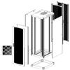 TECNOSTEEL Armadio Rack Tecnosteel 1000 42U a pavimento c/porta singola in metallo vetro [F8142AP75N]