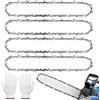 SUNOYA 4 Pezzi Catena Motosega 3/8'' Pollici, Catena per Motosega Barra da 35cm 52 Maglie, Catena a Basso Contraccolpo Adatta per Lavorazione Del Legno, Giardinaggio, con paio di Guanti