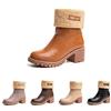 Hitmars Stivali Donna Invernali Stivaletti Camoscio Boots Stivali Foderati Caldi Scarpe Eleganti Comodi Moda Nero Grigio Marrone Kaki EU35-43